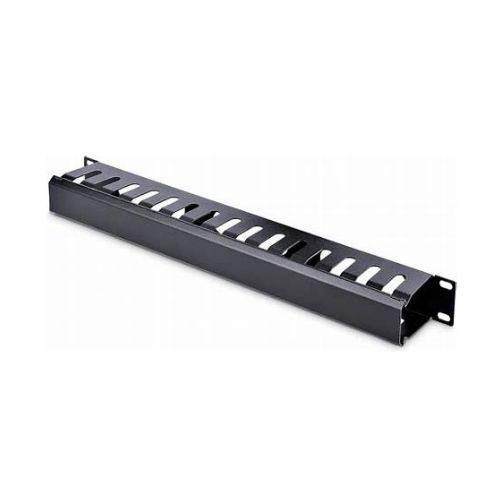 METAL SLOTTED CABLE MANAGER WITH COVER